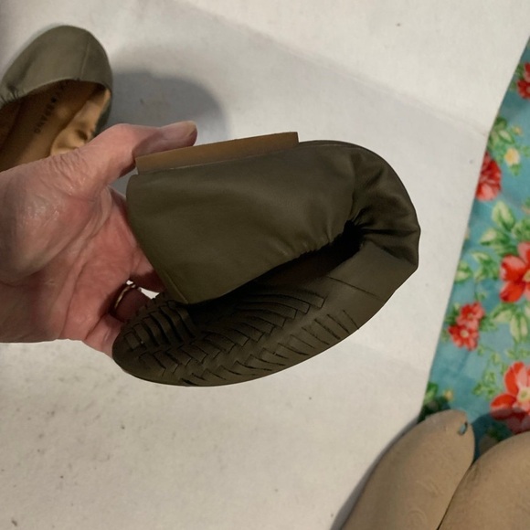 Lucky Brand Emmie Olive Green Woven Ballet Flats - Picture 6 of 7